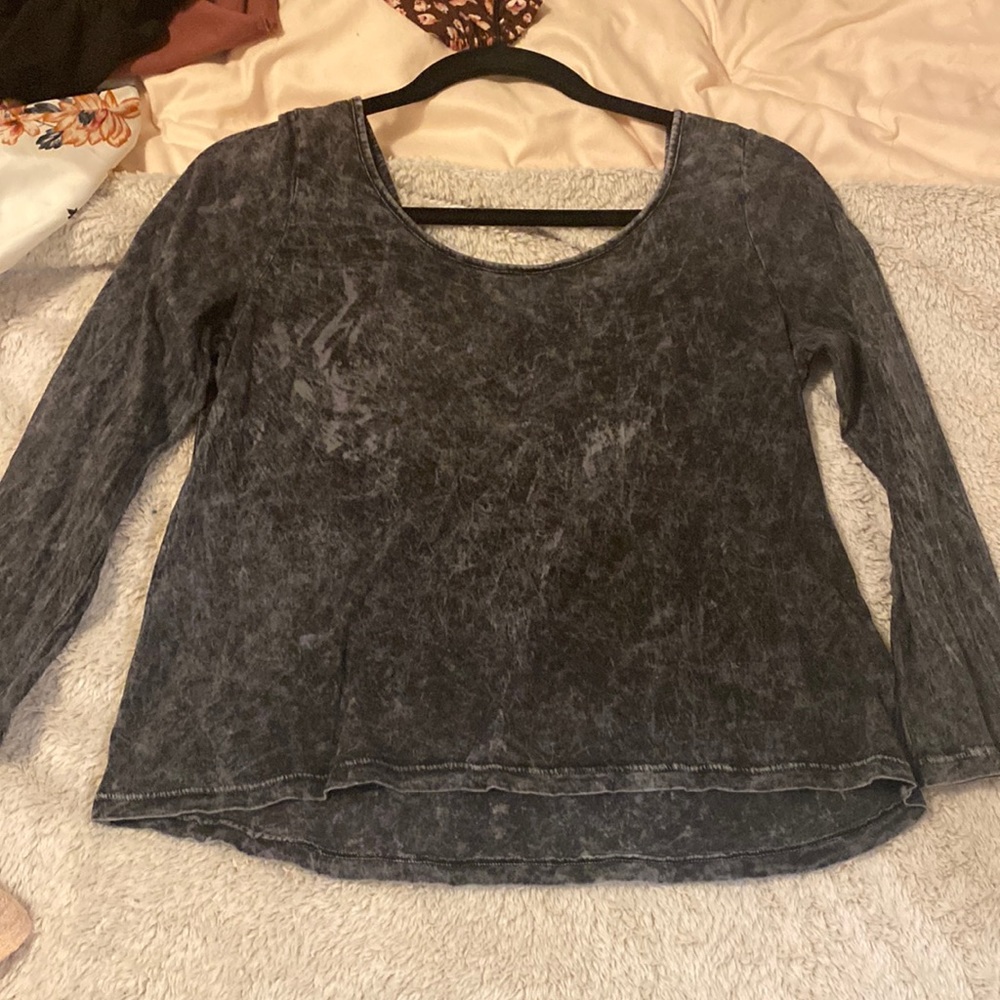 Grey/black long sleeve top